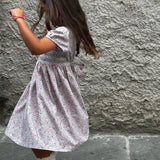 Abito fiorellini con ricamo punto smock Malvi F25M013VEP