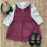 Cyclamen wide corduroy smock dress 46673