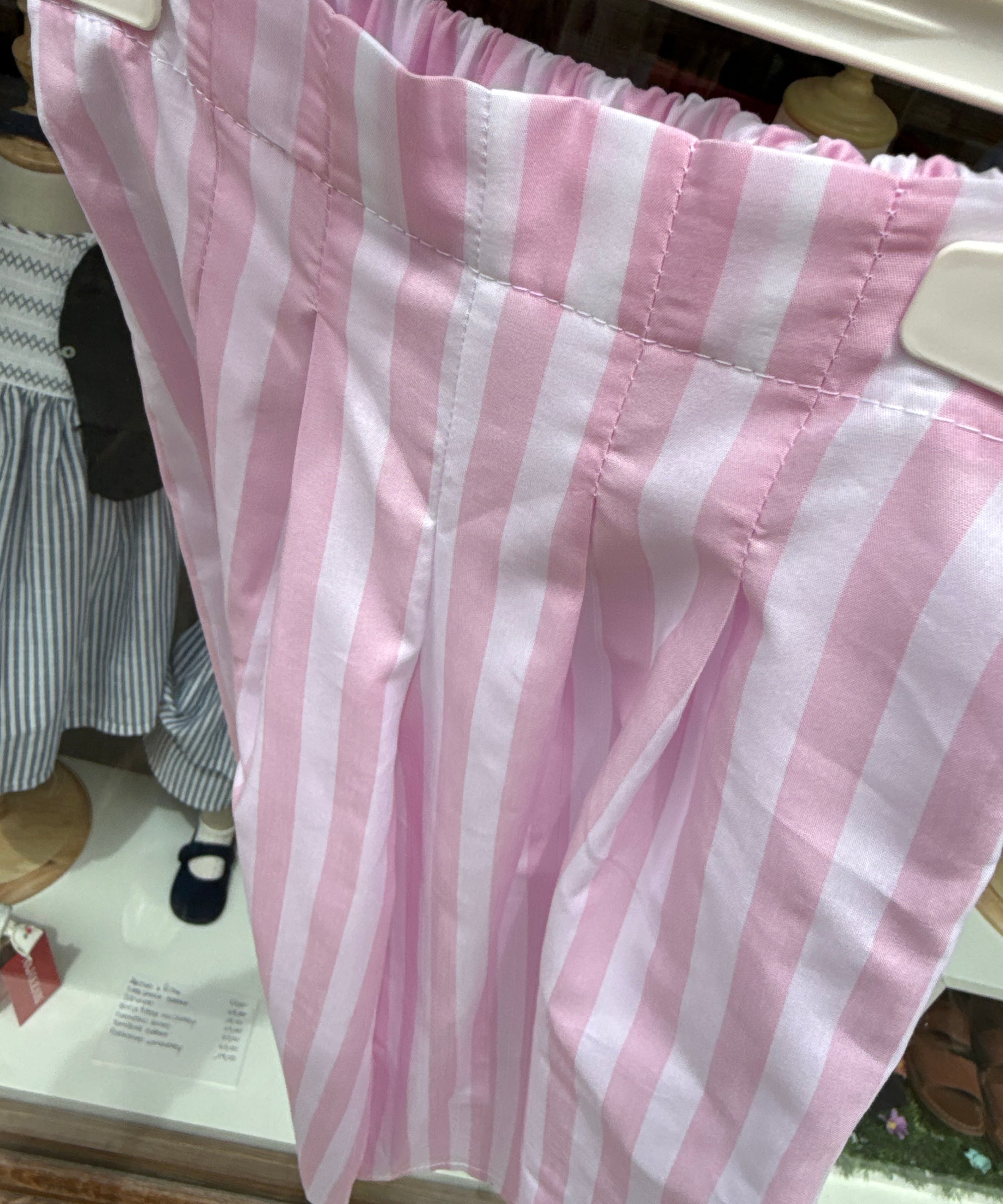 Pantalone Ginny LAB righe rosa e bianco