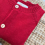 Cardigan Alenza girocollo bordeaux M0010BUR Kidiwi