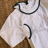 Polo LAB piquet colletto Pierrot profilo verde