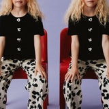 Top mezza manica con bottoni cuore dalmata Compania Fantastica 11417