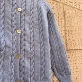 Cardigan trecce azzurro Mi Lucero x LA NUVOLA LAB 26295