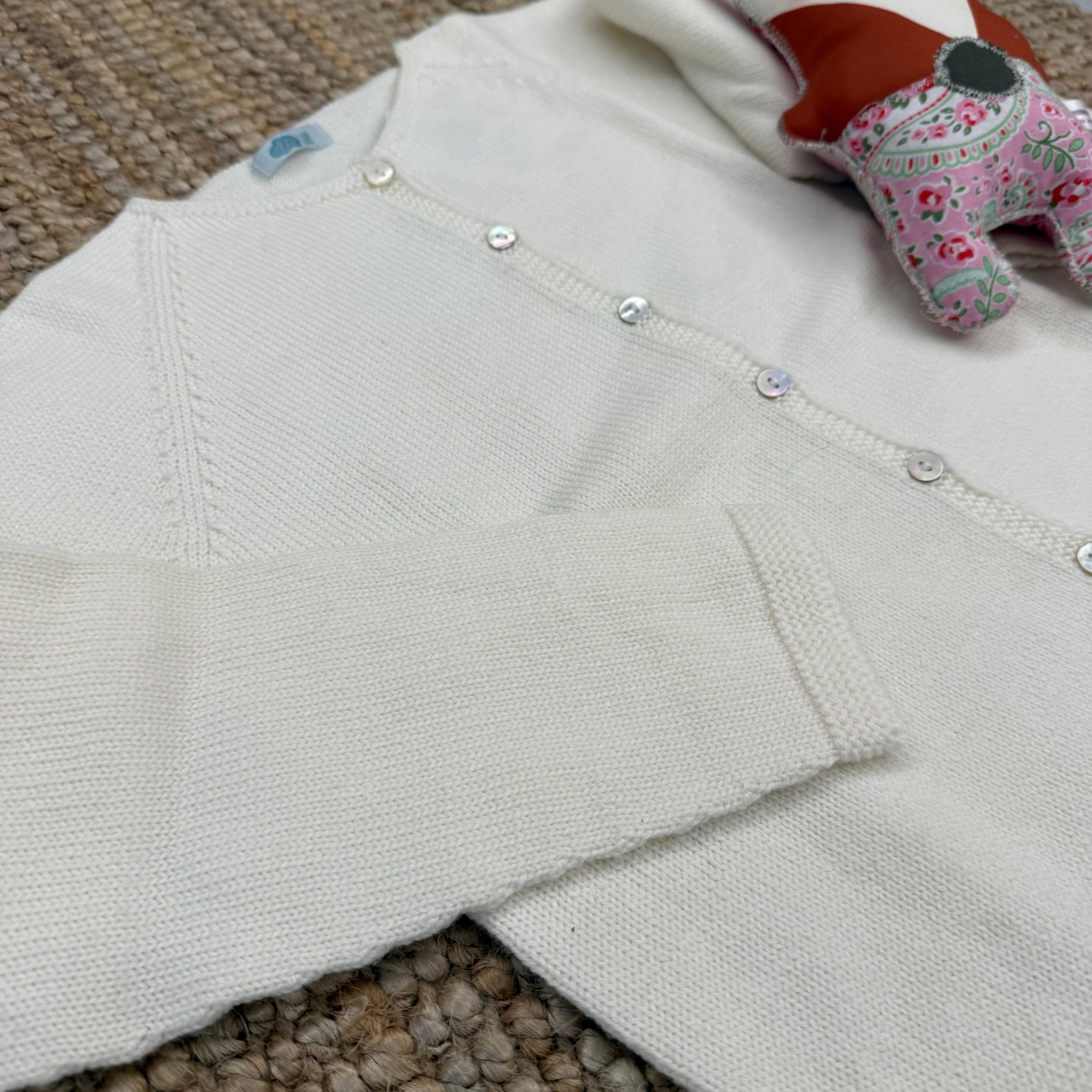 Cardigan girocollo latte Mi Lucero x LA NUVOLA LAB 24064
