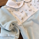 Newborn chenille sage birds onesie DBI24112