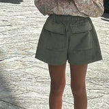 Shorts Magil velluto verde oliva a coste IN25024