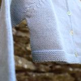 Cardigan girocollo azzurro Mi Lucero x LA NUVOLA LAB I25293