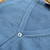 Gilet scollo v azzurro I Ferrarini I2505