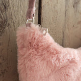 Pink eco fur bag GN27380