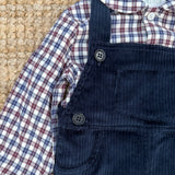 Camicia quadro latte blu e bordeaux 7300 45 Pepecè
