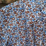Camicia donna LAB tessuto fiorellini toni del marrone