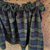 Gonna LAB tartan blackwatch con balza velluto verde