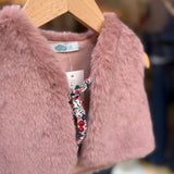 Gilet ecopelliccia rosa LAB
