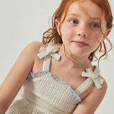 Completo riga azzurra e ricamo Isabel Gingersnaps GKSHSET0208-2