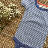Body mezza manica righine bianco e blu Pigeon 26SUMBA