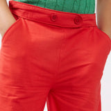 Pantalone lungo dritto rosso 43409