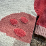 Completo cardigan e ghettine fungo intarsiato I Ferrarini 2511/402 2511/403
