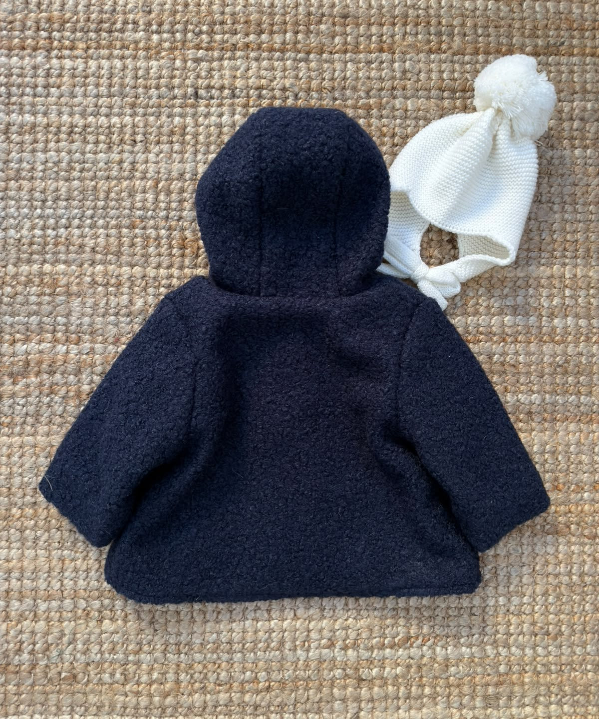 Giacca con capuccio bouclé blu Mariella Ferrari GBC3