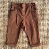 Pantalone velluto a costine taschine con serpentina castagna Dr Kid DK351