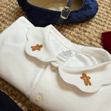 Polo LAB colletto petalo e ricamo omini pandizenzero