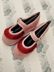 Friulana rosa con frange bordeaux LaVí