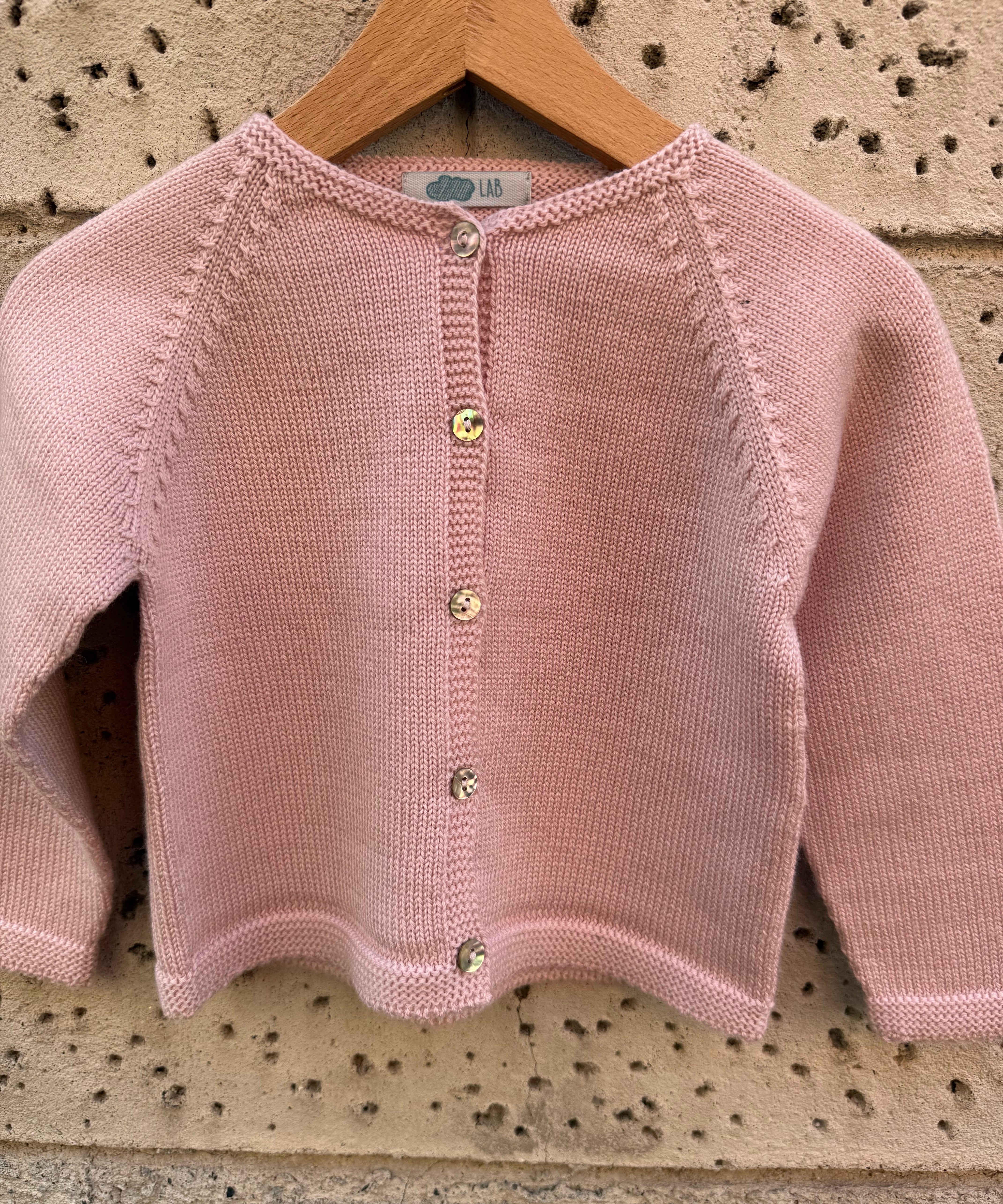 Cardigan girocollo rosa Mi Lucero x LA NUVOLA LAB 24064