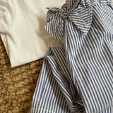 Polo con ricamo fiori blu Malvi & Co S26I118CAJJ
