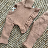 Completo in maglina rosa leggings BK4603 BK5303 Petit Indi