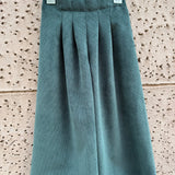 Pantalone palazzo LAB Ginny in velluto a microcostine petrolio con pences