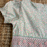 Abito fantasia fiorellini con ricamo smock Malvi & Co S26M005VECPR