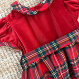 Abito LAB tartan e velluto