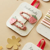 Pack mollettine clips fragole glitter H2520P