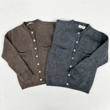 Grey Cashmere Blend Cardigan FW21LU24GTA