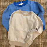 Maglioncino girocollo righine azzurro Mariella Ferrari MAG7