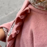 Cardigan Magil rosa babol con rouches IN22068