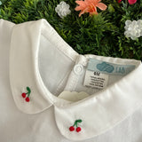 Body LAB newborn colletto ricamato ciliegie