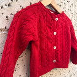 Cardigan trecce rosso Mi Lucero x LA NUVOLA LAB 26295