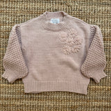Maglione Magil rosa con fiori IN27080