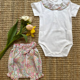 Completo body newborn collo profilato fantasia fiorellini e bloomers La Mascot 55/6363008 55/7610746