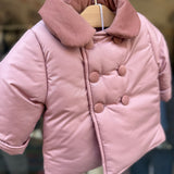 Piumino con dettagli in velluto rosa 564007111 La Mascot