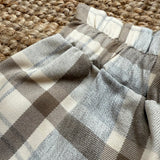 Pantalone gaucho Magil quadri marrone grigio e panna IN25105