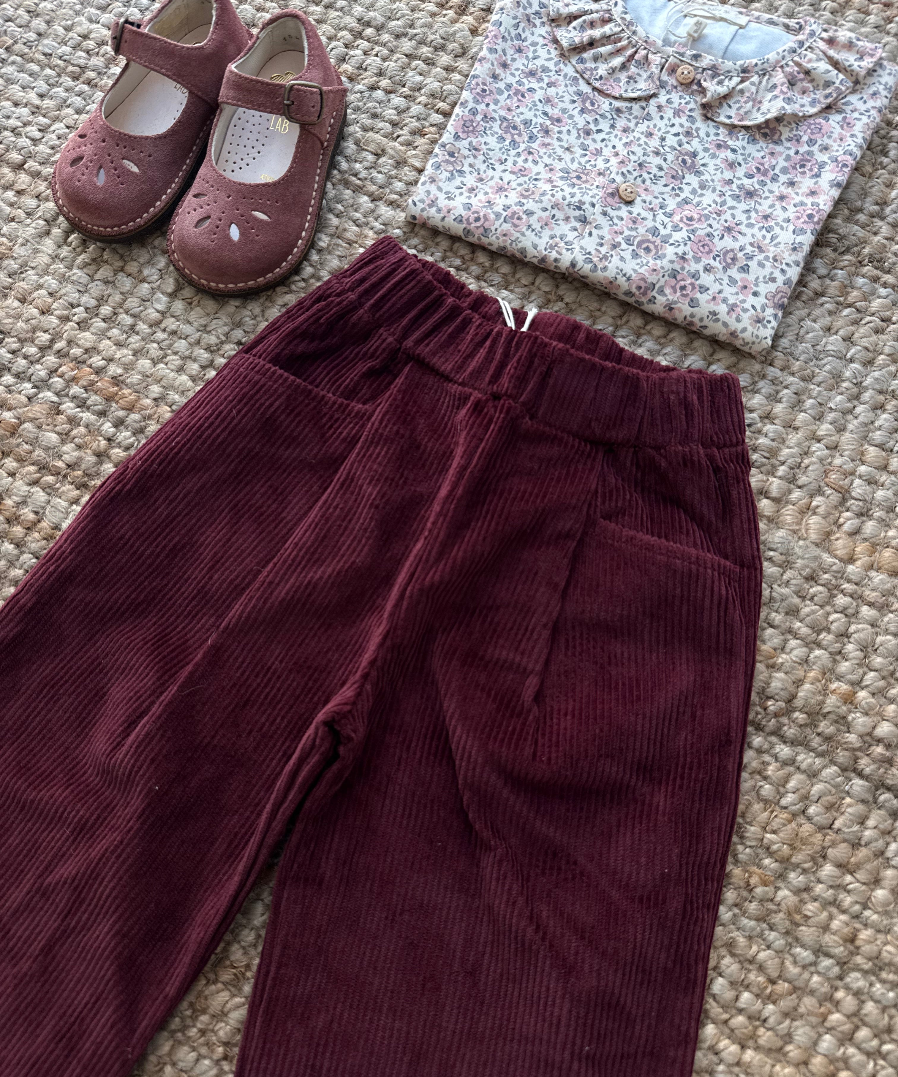 Pantalone bordeaux velluto a coste 138503 Time to Bloom