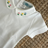 Body LAB newborn colletto ricamato tulipani