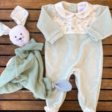 Newborn chenille sage birds onesie DBI24112