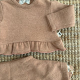 Completo in maglina rosa leggings BK4603 BK5303 Petit Indi