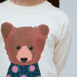 T-shirt latte con orsetto 42467 Compania Fantastica