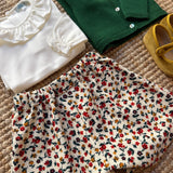 Gonna pantalone LAB velluto mille righe fiorellini
