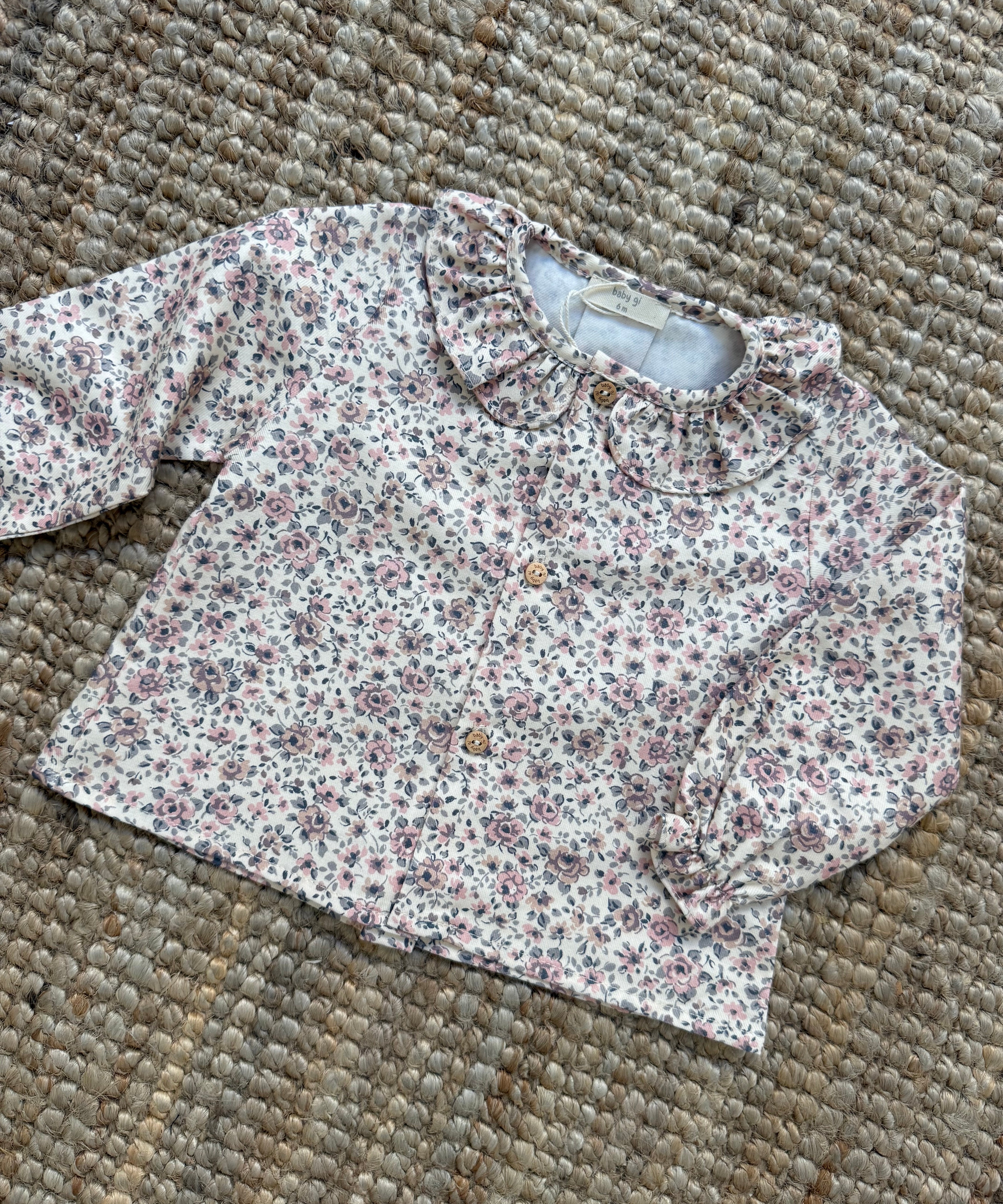 Camicetta colletto frill fiorellini FRY87G BabyGi