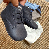 Scarpe bebè stringate blu A2713