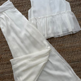 Gold and white formal dress C1